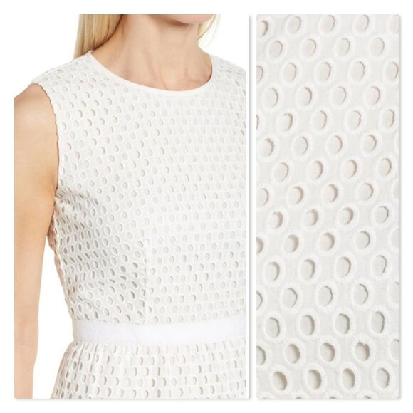Hugo Boss Dafalia Cotton Eyelet Dress size 14 in White - Picture 3 of 3
